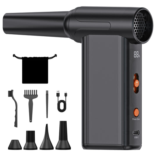 KAMCY Electric Air Duster-150000RPM Super Power Cordless Air Duster, 8-Gear Adjustable Mini Blower with Fast Charging, Dust Blower for Computer, Keyboard, House, Outdoor and Car (Ultimate)