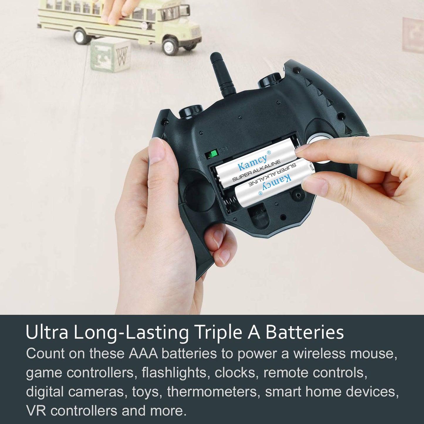 KAMCY AAA Batteries, 1400mAh, 1.5V Triple AAA Batteries (12 Pack), High-Performance Alkaline Batteries AAA Size, Long-Lasting & Leakproof Single-Use AAA Battery