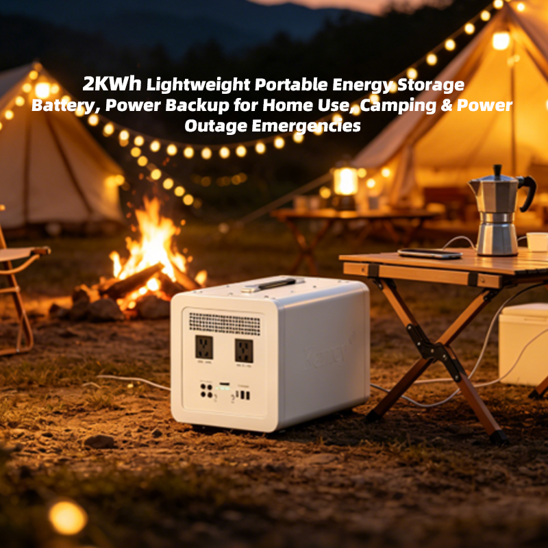 2KWh Lightweight Portable Energy Storage Battery, Household & Camping Power Failure Emergency Power Supply