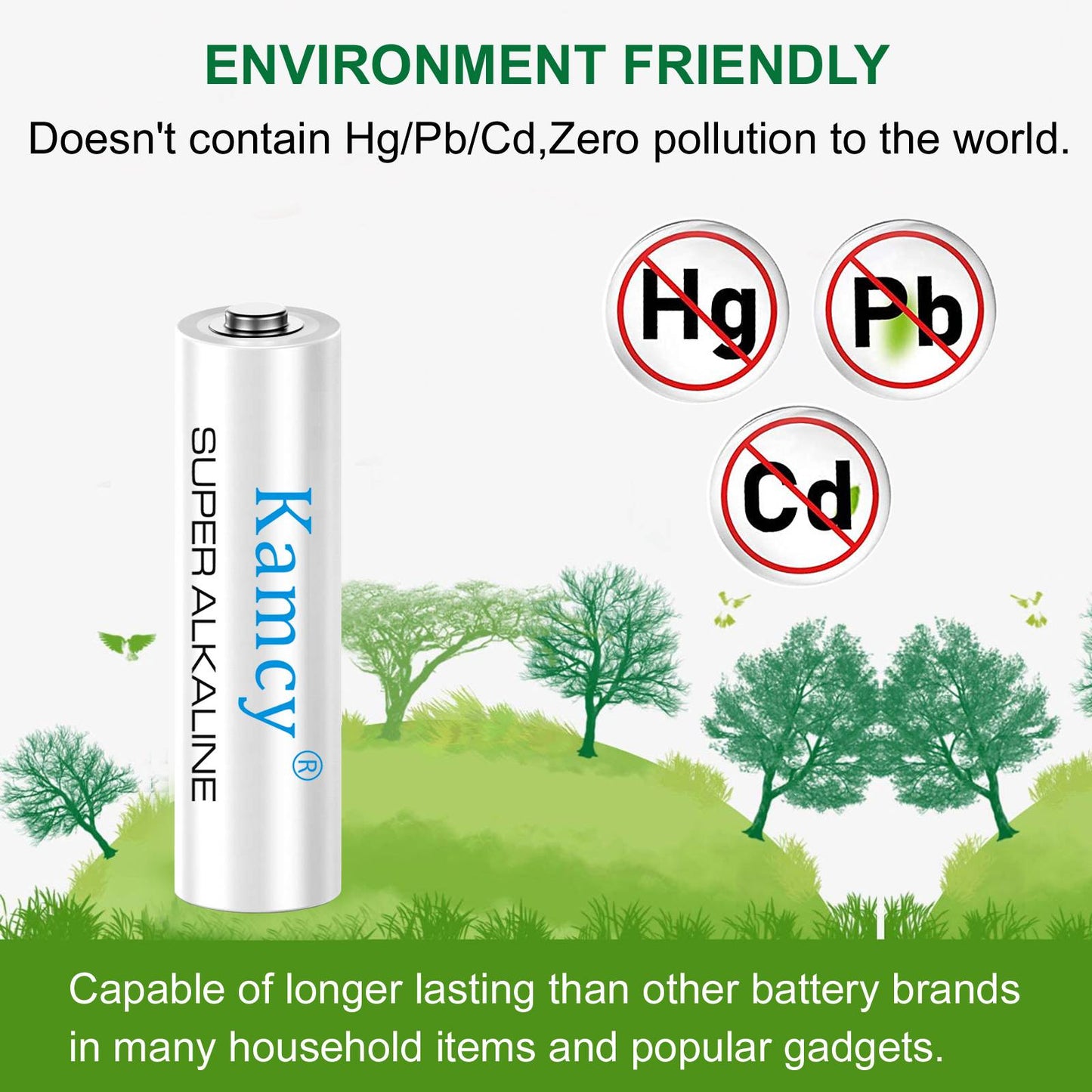KAMCY AAA Batteries 100 Pack, Triple AAA Batteries 1410mAh for Household and Office Devices, Piles AAA, 1.5V LR03 Alkaline Battery, 10 Years Shelf Life