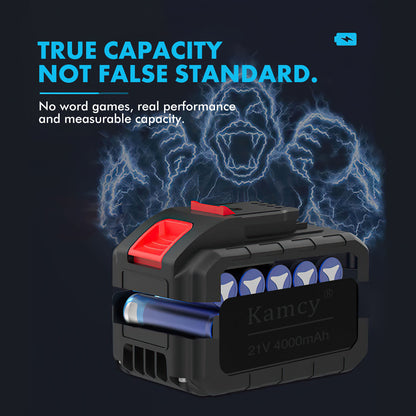 KAMCY 4000mAh Replacement Battery Compatible with Makita 21V Max Battery Power Tools, Cordless Screwdriver, Flashlight, Cutoff Saw and Impact Driver/Drill Combo Kit