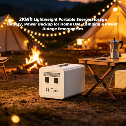 2KWh Lightweight Portable Energy Storage Battery, Household & Camping Power Failure Emergency Power Supply