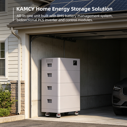 Stackable Home Energy Storage System, 5.12kWh-30.72kWh Expandable LiFePO4 Battery Backup Power, 5kW/15kW All-in-One Off-Grid & Grid-Tied Hybrid Inverter Energy Storage Unit, Smart APP Control for Home Emergency Power Solar Energy Storage