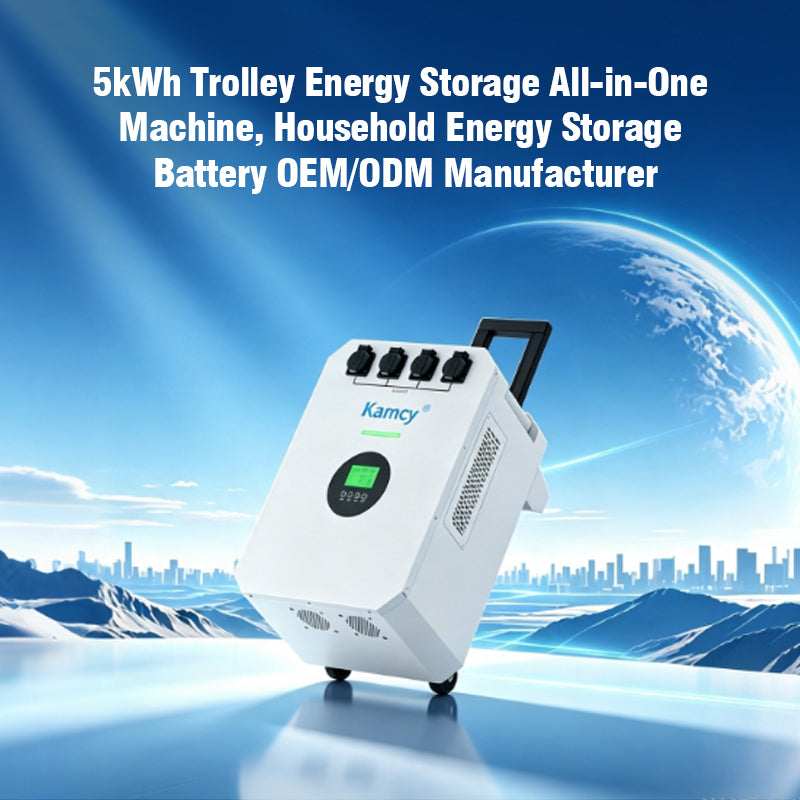 5kWh Portable Wheeled All-in-One Energy Storage System, Home Energy Storage Battery OEM/ODM Manufacturer
