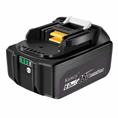 KAMCY 6.0Ah Lithium Ion Battery Replacement for Makita 18V Battery Compatible with 18 Volt BL1860B BL1850B BL1840B BL1830B BL1815B Batteries, Compatible with Makita 18V Cordless Power Tools (Ultra)