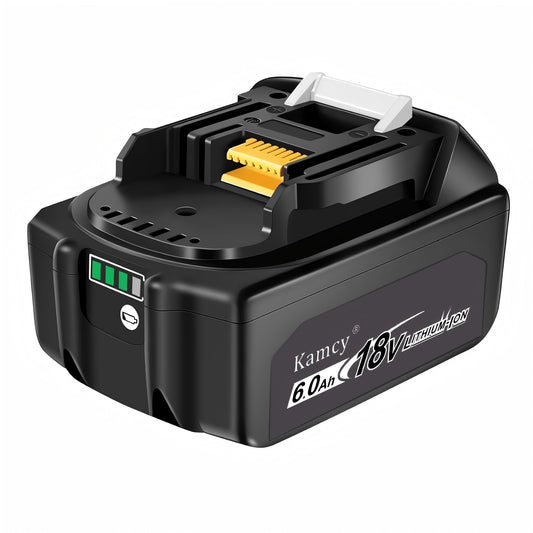 KAMCY 6.0Ah Lithium Ion Battery Replacement for Makita 18V Battery Compatible with 18 Volt BL1860B BL1850B BL1840B BL1830B BL1815B Batteries, Compatible with Makita 18V Cordless Power Tools (Ultra)