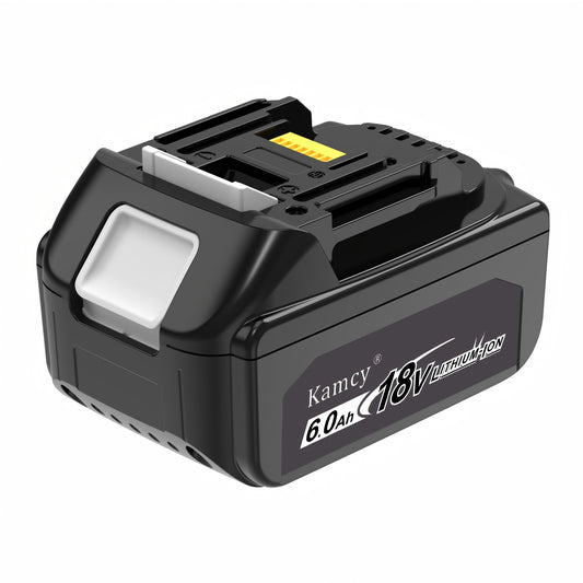KAMCY 18V 6.0 Ah Lithium-Ion Battery Replacement for Makita 18V Battery Compatible with Makita LXT 18 Volt Batteries BL1860B BL1850B BL1840B BL1830B BL1815B Series Battery and Tools (Education)