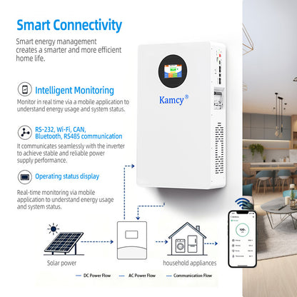 Customized 5kWh Home Wall-Mounted Energy Storage 51.2V100AH Battery System